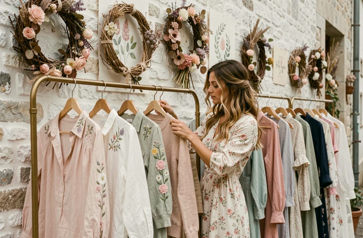 Fleur de Septembre, friperie romantique dans la Vienne avec vêtements délicats et décoration florale apaisante