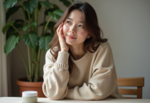 Crème hydratante : comment déterminer si elle convient à notre peau ? Jeune femme appliquant une creme visage dans un cadre naturel