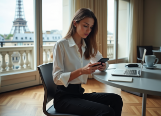 Salaire mensuel mannequin : quel montant gagne un modèle en France ? Jeune femme en tenue casual travaillant à Paris