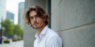 Longueur de cheveux attirante chez les hommes : quelle est-elle ? Jeune homme en casual devant un mur en béton urbain